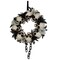 Northlight Skulls and Chains with Gray Roses Halloween Wreath, 15-Inch, Unlit